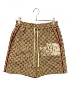 GUCCI×THE NORTH FACEグッチ×ザ ノース フェイス）の古着「GG柄 SHORT PANTS」｜ブラウン