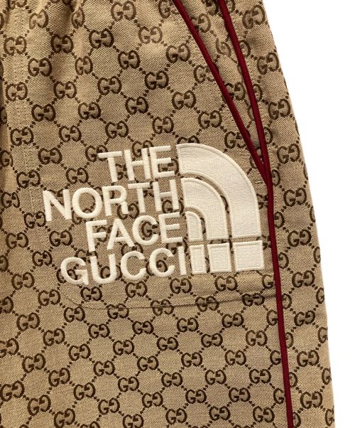 GUCCI（グッチ）GUCCI (グッチ) THE NORTH FACE (ザ ノース フェイス) GG柄 SHORT PANTS ブラウン サイズ:XSの古着・服飾アイテム