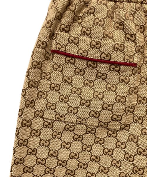 GUCCI（グッチ）GUCCI (グッチ) THE NORTH FACE (ザ ノース フェイス) GG柄 SHORT PANTS ブラウン サイズ:XSの古着・服飾アイテム