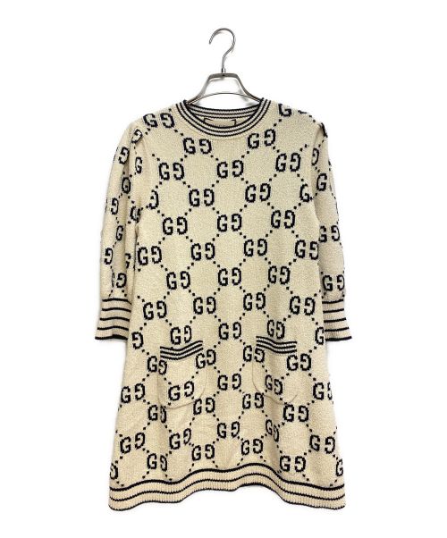 GUCCI（グッチ）GUCCI (グッチ) 22SS　コットンニットワンピース ホワイト サイズ:Sの古着・服飾アイテム