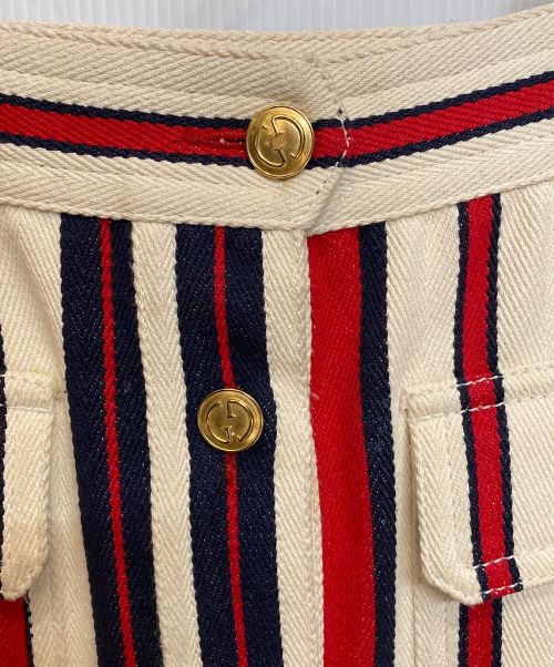 GUCCI（グッチ）GUCCI (グッチ) ミディスカート/ロングスカート トリコロールカラー サイズ:38の古着・服飾アイテム