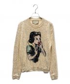 GUCCI×DISNEYグッチ×ディズニー）の古着「白雪姫 スパンコールニット」｜アイボリー