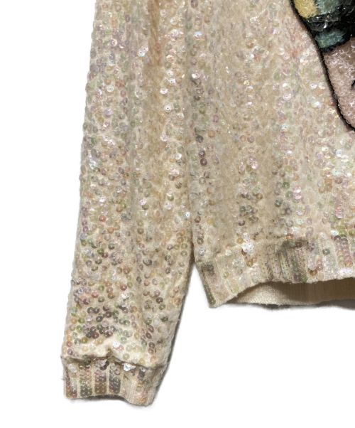 GUCCI（グッチ）GUCCI (グッチ) DISNEY (ディズニー) 白雪姫 スパンコールニット アイボリー サイズ:Mの古着・服飾アイテム