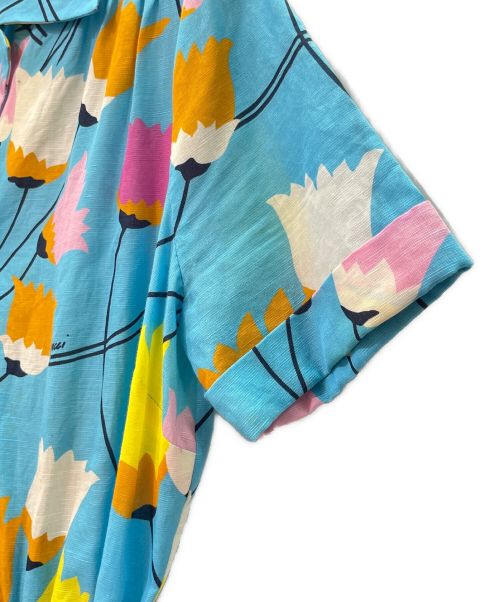 GUCCI（グッチ）GUCCI (グッチ) Tulip print pleated dress ブルー サイズ:36の古着・服飾アイテム