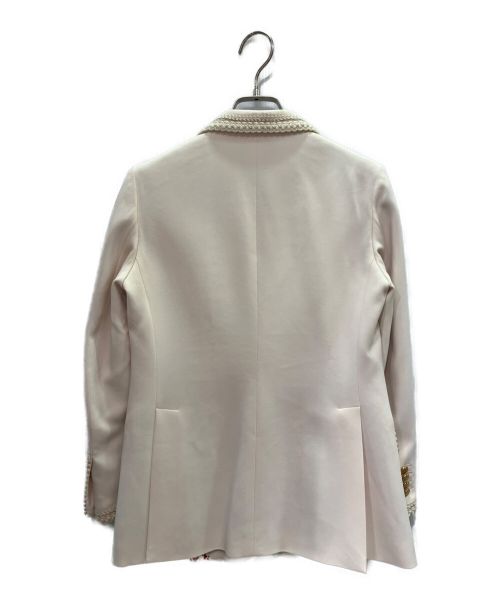 GUCCI（グッチ）GUCCI (グッチ) Passementerie Trim Stretch Cady Blazer In Black/ Mix ライトピンク サイズ:36の古着・服飾アイテム