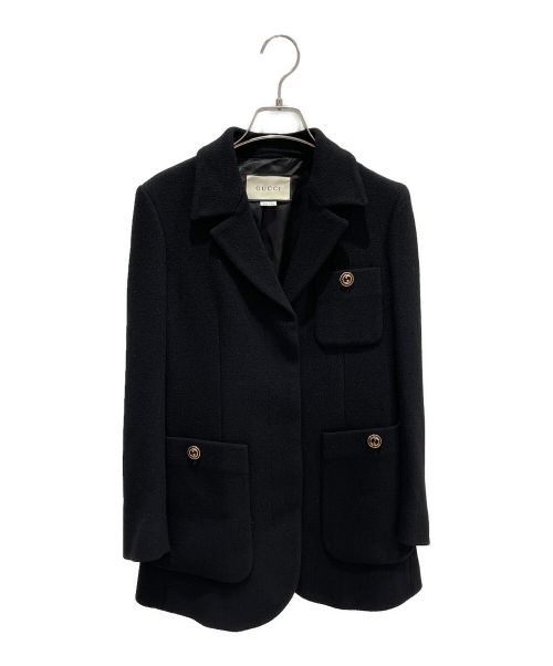 GUCCI（グッチ）GUCCI (グッチ) ウールジャケット ブラック サイズ:36の古着・服飾アイテム