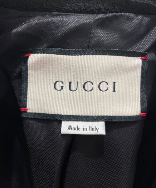 GUCCI（グッチ）GUCCI (グッチ) ウールジャケット ブラック サイズ:36の古着・服飾アイテム