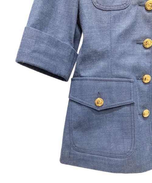 GUCCI（グッチ）GUCCI (グッチ) デニムシャツジャケット ネイビー サイズ:36の古着・服飾アイテム