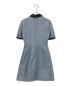 GUCCI (グッチ) GG ロゴエナメル切り替え半袖ワンピース ネイビー サイズ:36：79800円