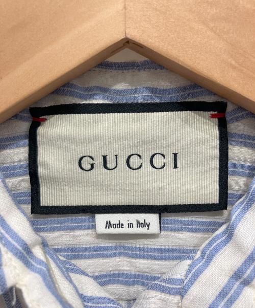 GUCCI（グッチ）GUCCI (グッチ) 7分袖シャツ スカイブルー サイズ:36の古着・服飾アイテム