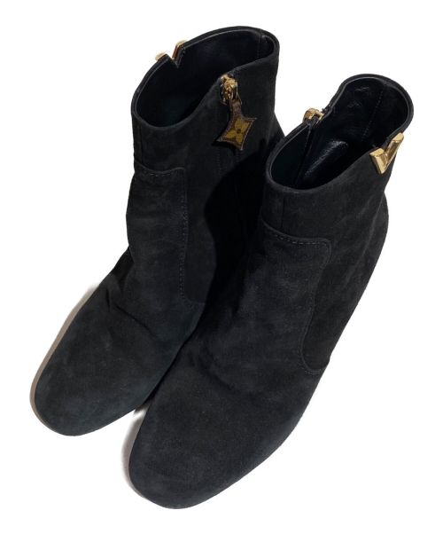 LOUIS VUITTON（ルイ ヴィトン）LOUIS VUITTON (ルイ ヴィトン) ハートブレーカーライン スエードブーツ ブラック サイズ:37の古着・服飾アイテム