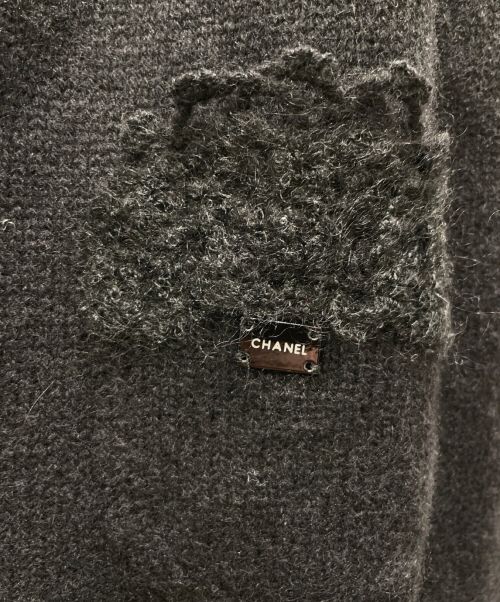 CHANEL（シャネル）CHANEL (シャネル) ニットスカートアンサンブルセットアップ ブラック サイズ:34の古着・服飾アイテム