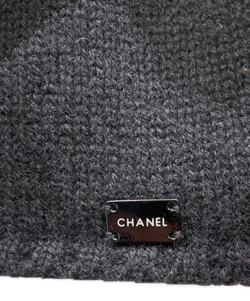 CHANEL（シャネル）CHANEL (シャネル) ニットスカートアンサンブルセットアップ ブラック サイズ:34の古着・服飾アイテム