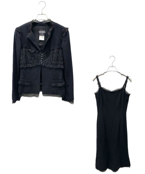 CHANEL（シャネル）CHANEL (シャネル) ワンピースセットアップ ブラック サイズ:34の古着・服飾アイテム