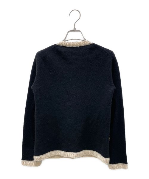 CHANEL（シャネル）CHANEL (シャネル) カシミヤカーディガン アイボリー×ブラック サイズ:34の古着・服飾アイテム