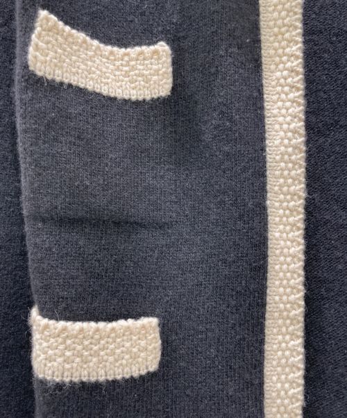 CHANEL（シャネル）CHANEL (シャネル) カシミヤカーディガン アイボリー×ブラック サイズ:34の古着・服飾アイテム