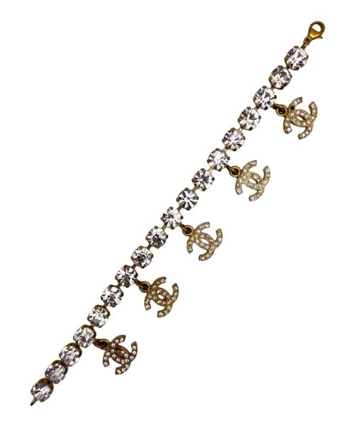 CHANEL（シャネル）CHANEL (シャネル) ラインストーンココマークブレスレットの古着・服飾アイテム