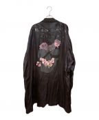 COMME des GARCONS HOMME PLUSコムデギャルソンオムプリュス）の古着「22SS 花の存在期 キュプラオーバーサイズジャケット」｜ブラック