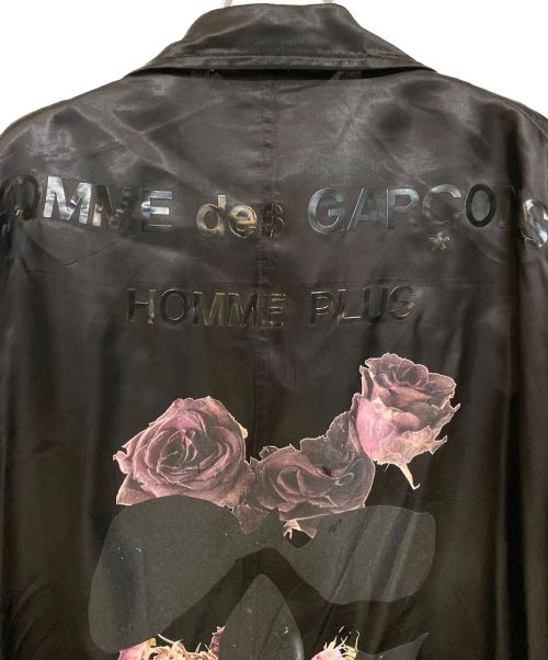 COMME des GARCONS HOMME PLUS（コムデギャルソンオムプリュス）COMME des GARCONS HOMME PLUS (コムデギャルソンオムプリュス) 22SS 花の存在期 キュプラオーバーサイズジャケット ブラック サイズ:Mの古着・服飾アイテム