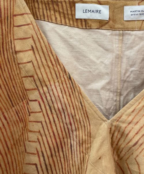 LEMAIRE（ルメール）LEMAIRE (ルメール) martin ramirez Vネックカットソー ライトブラウン サイズ:OSの古着・服飾アイテム