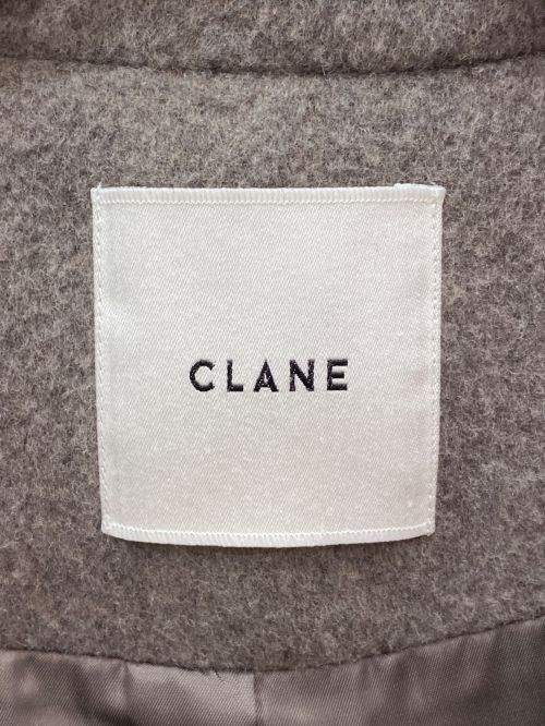 CLANE（クラネ）CLANE (クラネ) UP NECK OVER DOUBLE COAT グレー サイズ:2の古着・服飾アイテム