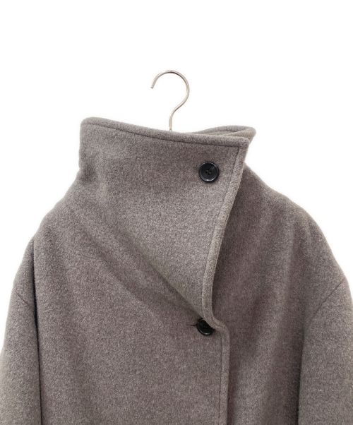 CLANE（クラネ）CLANE (クラネ) UP NECK OVER DOUBLE COAT グレー サイズ:2の古着・服飾アイテム