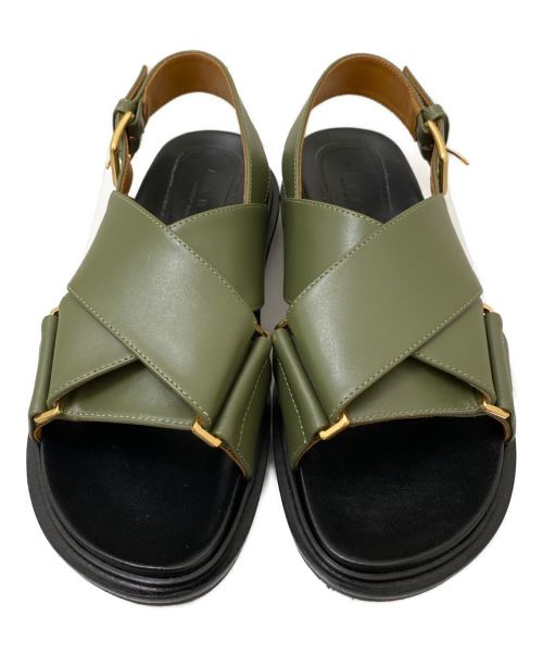 MARNI（マルニ）MARNI (マルニ) クリスクロスサンダル オリーブ サイズ:37の古着・服飾アイテム
