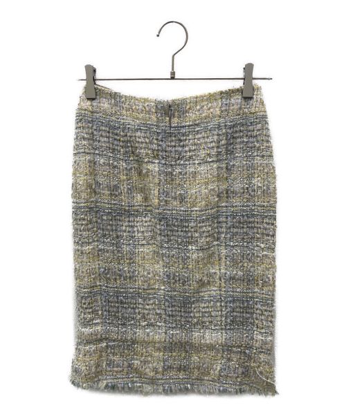 CHANEL（シャネル）CHANEL (シャネル) ツイードスカート グレー サイズ:34の古着・服飾アイテム
