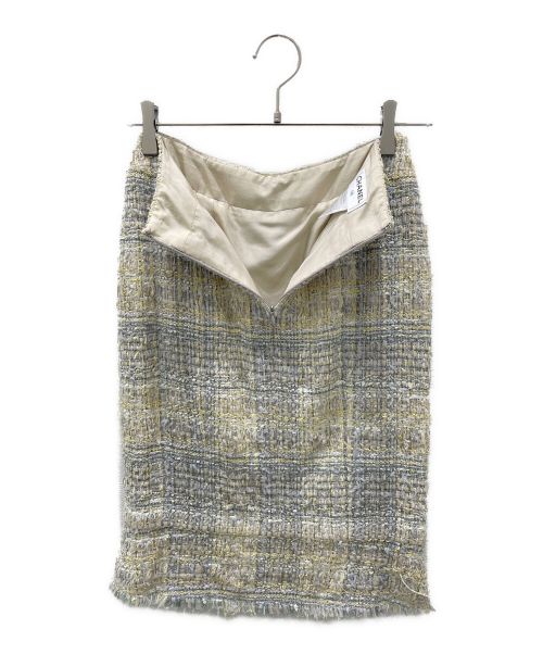 CHANEL（シャネル）CHANEL (シャネル) ツイードスカート グレー サイズ:34の古着・服飾アイテム