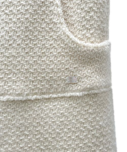 CHANEL（シャネル）CHANEL (シャネル) ツイード ノースリーブ ワンピース ホワイト サイズ:34の古着・服飾アイテム
