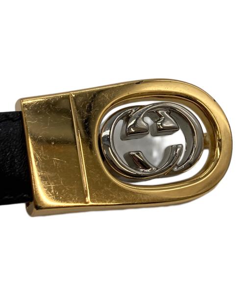 GUCCI（グッチ）GUCCI (グッチ) レザーベルト ブラックの古着・服飾アイテム