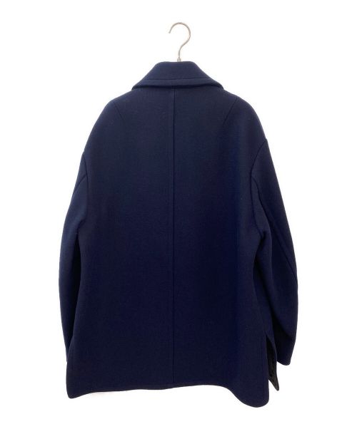 DRIES VAN NOTEN（ドリスヴァンノッテン）DRIES VAN NOTEN (ドリスヴァンノッテン) ウールステンカラーコート ネイビー サイズ:Ⅿの古着・服飾アイテム