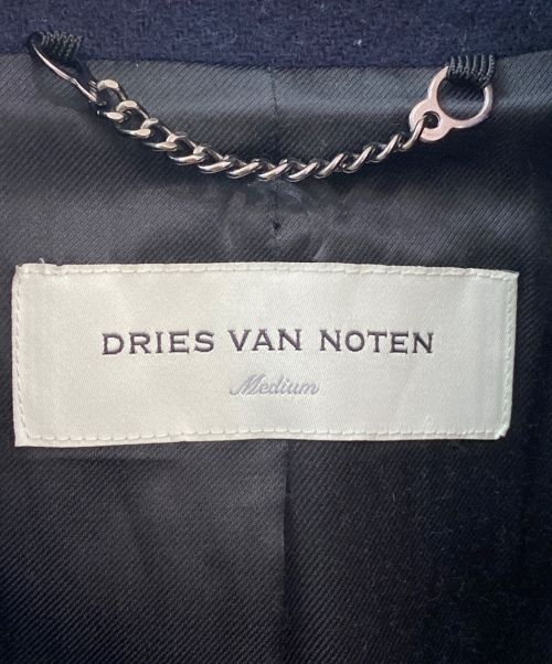 DRIES VAN NOTEN（ドリスヴァンノッテン）DRIES VAN NOTEN (ドリスヴァンノッテン) ウールステンカラーコート ネイビー サイズ:Ⅿの古着・服飾アイテム