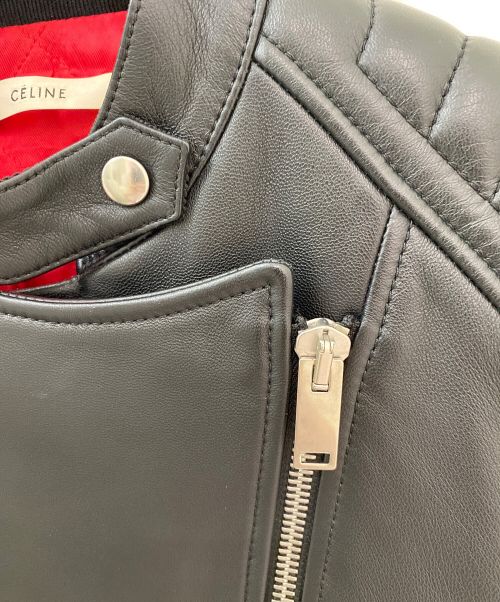 CELINE（セリーヌ）CELINE (セリーヌ) ライダースジャケット ブラック サイズ:38の古着・服飾アイテム
