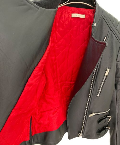 CELINE（セリーヌ）CELINE (セリーヌ) ライダースジャケット ブラック サイズ:38の古着・服飾アイテム
