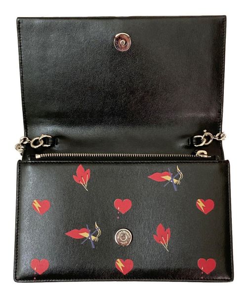 Saint Laurent Paris（サンローランパリ）Saint Laurent Paris (サンローランパリ) ケイトタッセルチェーンウォレット ブラック×レッドの古着・服飾アイテム