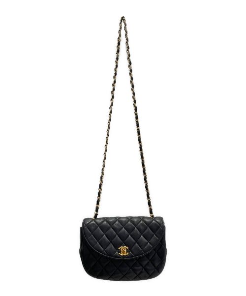 CHANEL（シャネル）CHANEL (シャネル) マトラッセチェーンショルダーバッグ ブラック×ゴールドの古着・服飾アイテム