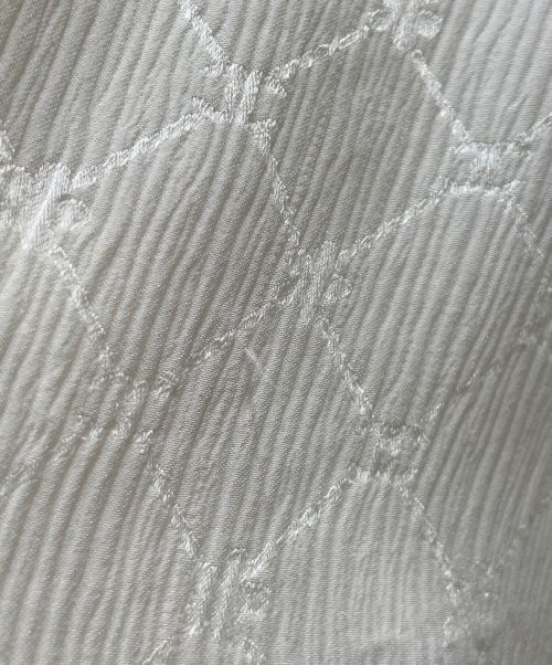 CHANEL（シャネル）CHANEL (シャネル) Coco Button Silk Blouse ホワイト サイズ:34の古着・服飾アイテム