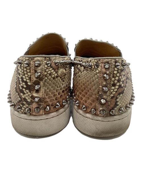 Christian Louboutin（クリスチャン・ルブタン）Christian Louboutin (クリスチャン・ルブタン) スリッポン ブラウン サイズ:42の古着・服飾アイテム