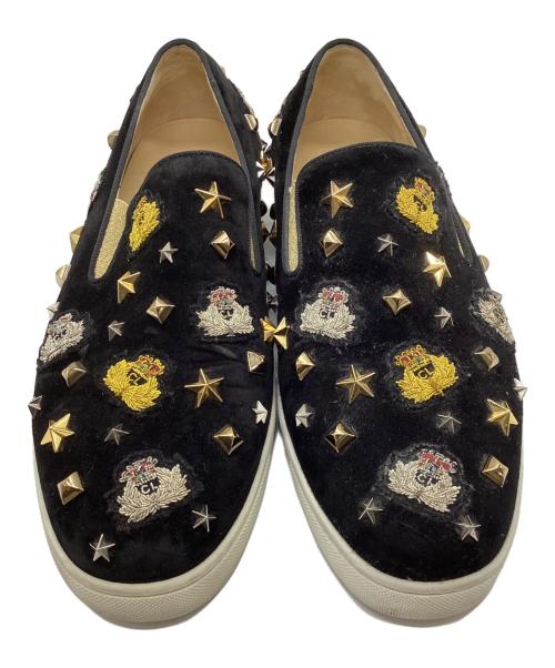 Christian Louboutin（クリスチャン・ルブタン）Christian Louboutin (クリスチャン・ルブタン) スリッポン ブラック サイズ:42 1/2の古着・服飾アイテム