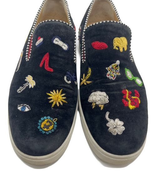 Christian Louboutin（クリスチャン・ルブタン）Christian Louboutin (クリスチャン・ルブタン) スリッポン ブラック サイズ:42の古着・服飾アイテム