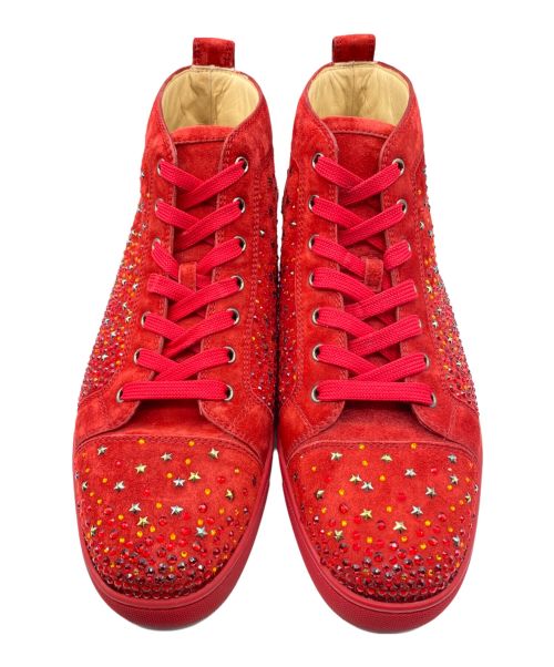 Christian Louboutin（クリスチャン・ルブタン）Christian Louboutin (クリスチャン・ルブタン) ハイカットスニーカー レッド サイズ:42の古着・服飾アイテム