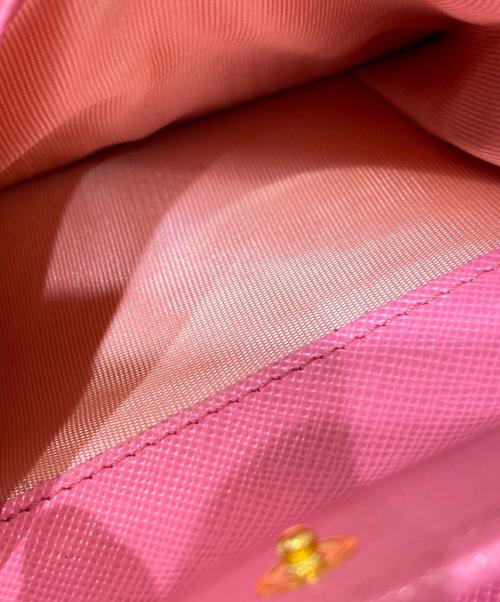PRADA（プラダ）PRADA (プラダ) サフィアーノコンパクトウォレット ピンクの古着・服飾アイテム