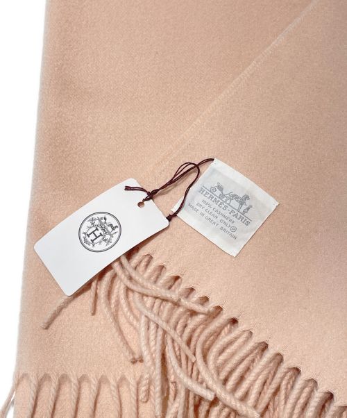 HERMES（エルメス）HERMES (エルメス) 大判カシミヤストール ライトピンクの古着・服飾アイテム