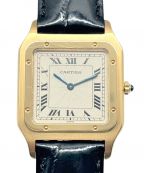 Cartierカルティエ）の古着「サントス デュモン LM エクストラスリム Ref.W1505453」｜シルバー文字盤