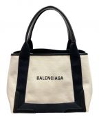 BALENCIAGAバレンシアガ）の古着「ネイビーカバス /トートバッグ」｜ホワイト