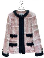 CHANELシャネル）の古着「ツイードジャケット」｜ピンク