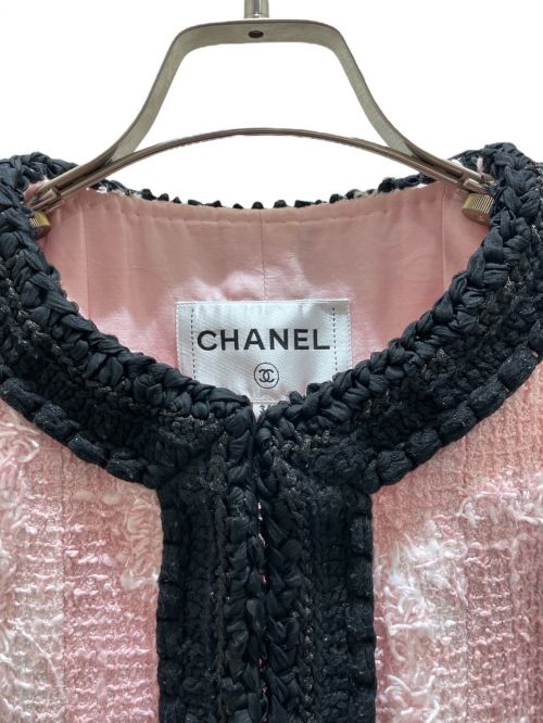CHANEL（シャネル）CHANEL (シャネル) ツイードジャケット ピンク サイズ:34の古着・服飾アイテム