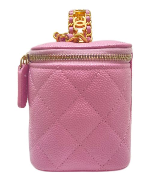 CHANEL（シャネル）CHANEL (シャネル) チェーンショルダーバニティバッグ ピンクの古着・服飾アイテム