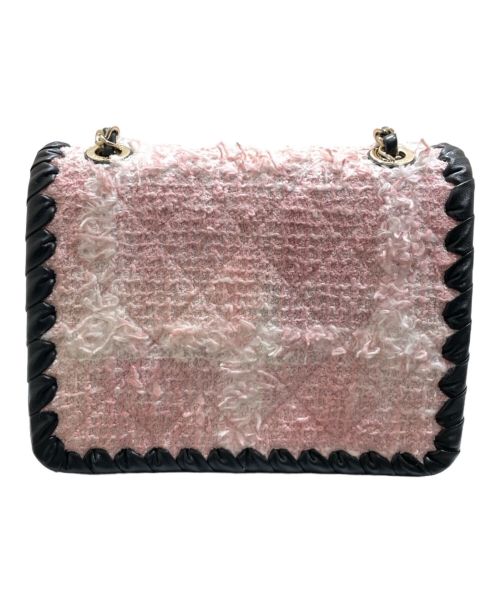 CHANEL（シャネル）CHANEL (シャネル) ミニフラップチェーンショルダーバッグ ピンク×ブラックの古着・服飾アイテム